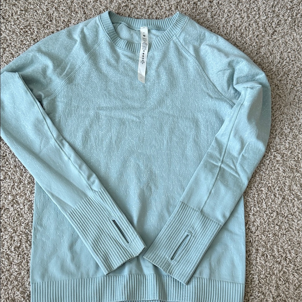 lululemon athletica Light Blue Women's Crew Neck Sweater